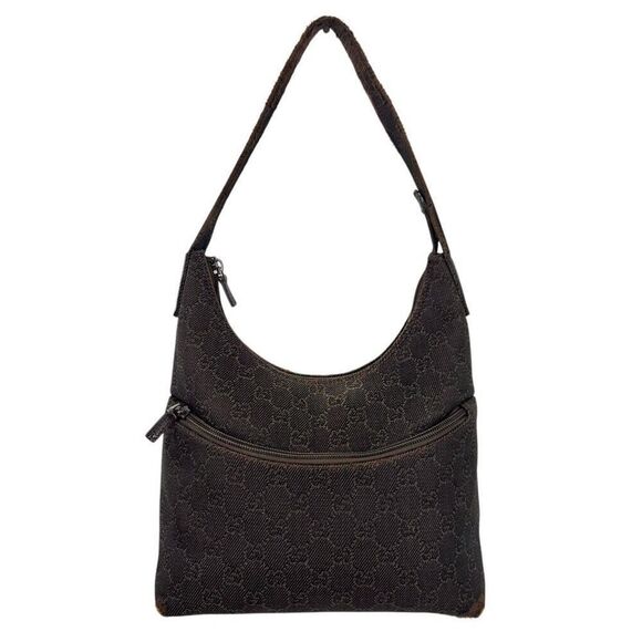Gucci Canvas Shoulder Bag w Serial # Authentic. Brown GG logo pattern - Picture 1 of 15
